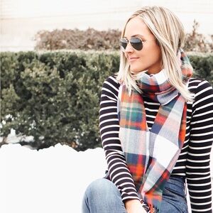 JCrew Factory Plaid Scarf - Large. Holiday,Winter, Christmas,Cozy,Classic,Unisex